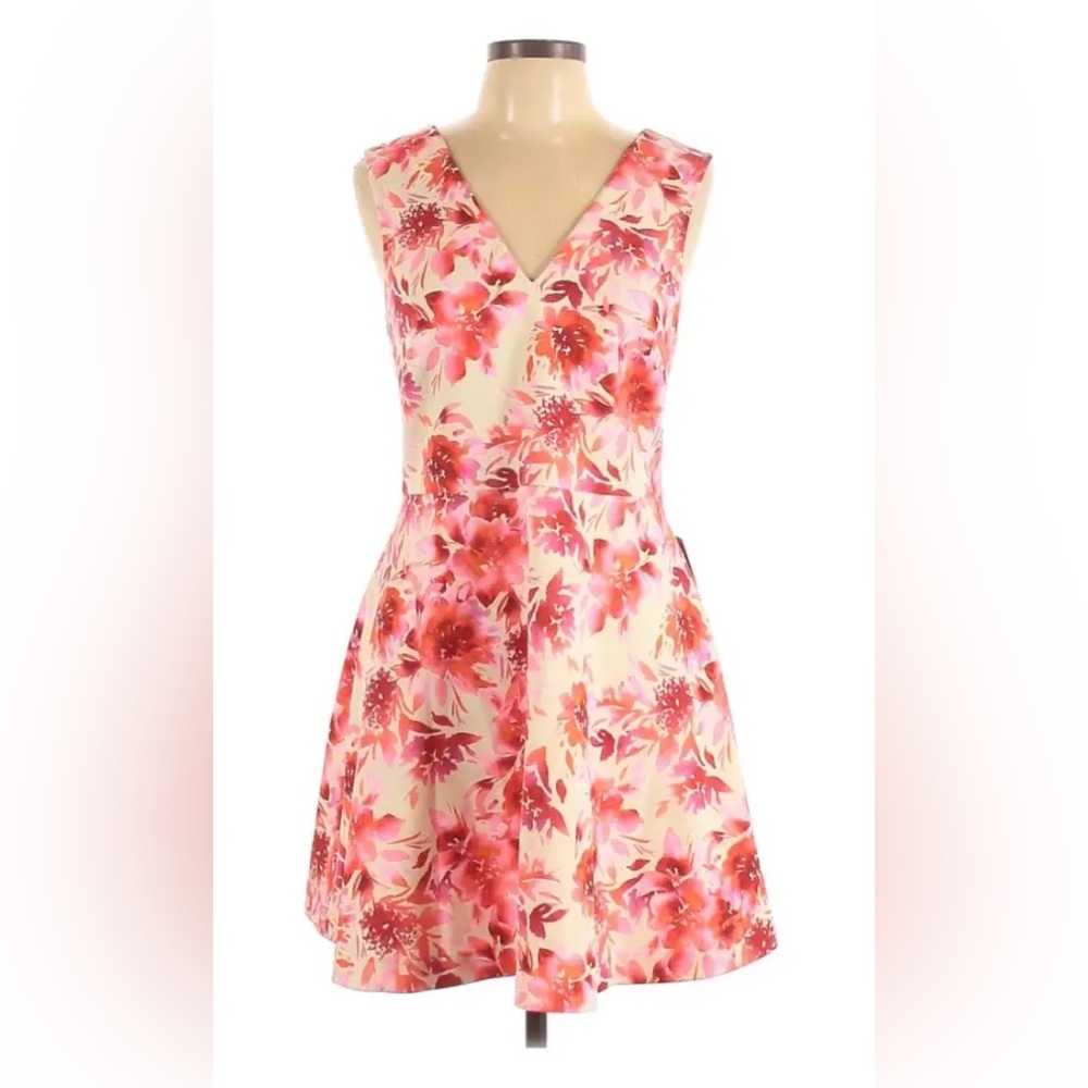 Felicity & Coco Red and Pink Floral Skater Dress
